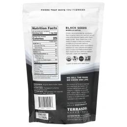 Terrasoul Superfoods, черный тмин, нигелла (Nigella sativa), 454 г (16 унций)