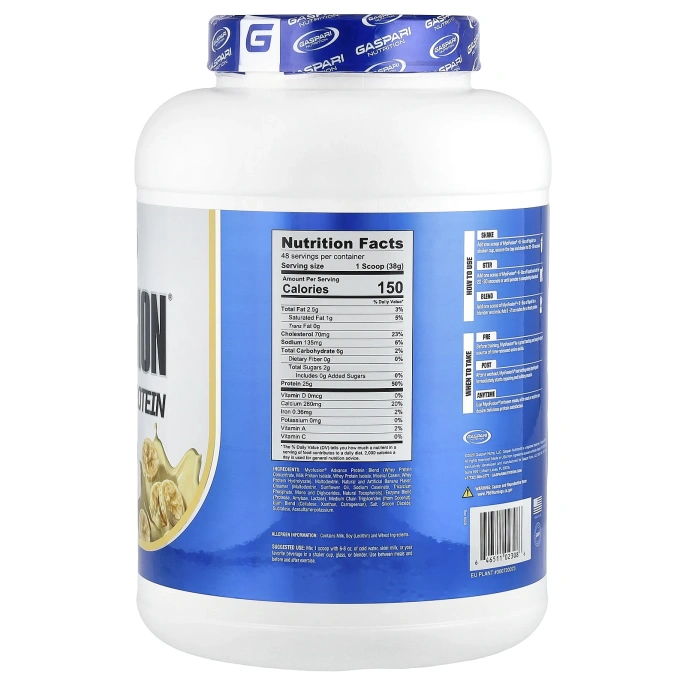 Gaspari Nutrition, MyoFusion, улучшенный протеин, банановый крем, 4 фунта (1814 г)