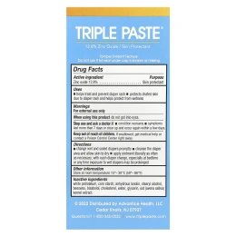 Triple Paste, Triple Paste, оксид цинка, без отдушек, 57 г (2 унции)