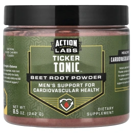 Action Labs, Ticker Tonic™, порошок из корнеплода свеклы, натуральный вкус черешни, 242 г (8,5 унции)