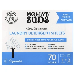Molly's Suds, моющее средство для стирки, ультраконцентрированный, перечная мята, 35 шт.