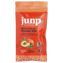 JUNP Hydration, электролитная порошковая смесь, персик, 5 пакетиков по 3,9 г (0,14 унции)