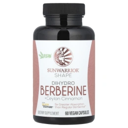 Sunwarrior, Shape, дигидро-берберин + цейлонская корица, 60 веганских капсул