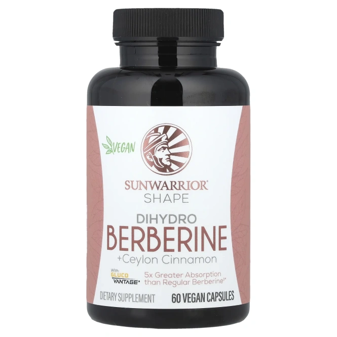 Sunwarrior, Shape, дигидро-берберин + цейлонская корица, 60 веганских капсул
