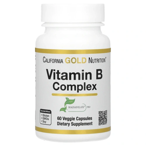 California Gold Nutrition, комплекс витаминов группы B, 60 растительных капсул