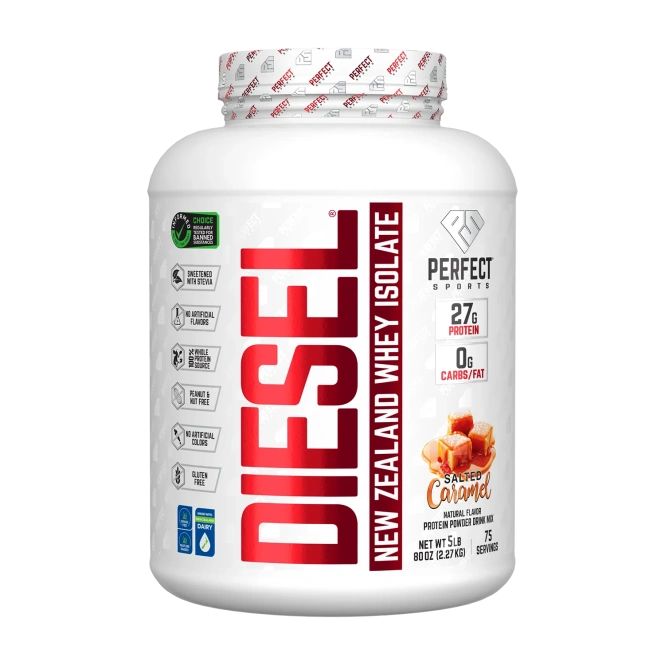 PERFECT Sports, Diet, новозеландский сывороточный изолят, со вкусом соленой карамелью, 2,27 кг (5 фунтов)