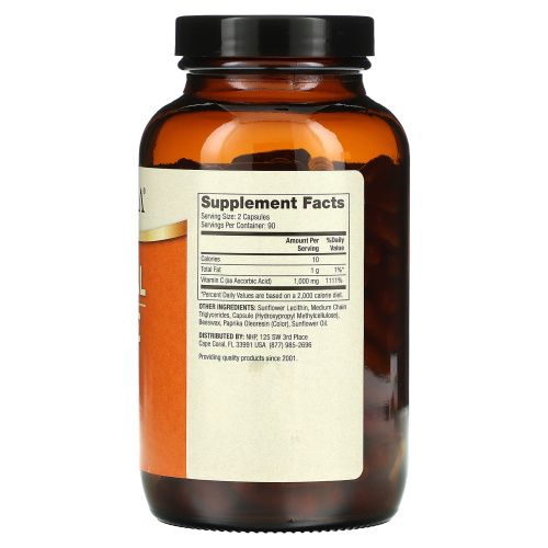 Dr. Mercola, Липосомальный витамин C, 180 капсул