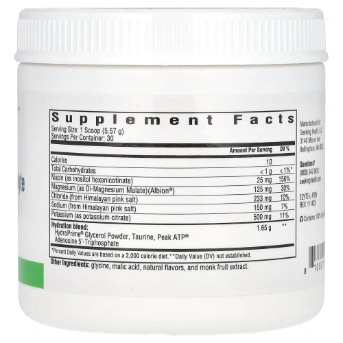 Seeking Health, Optimal Electrolyte, лимонад, 246 г (8,68 унции)