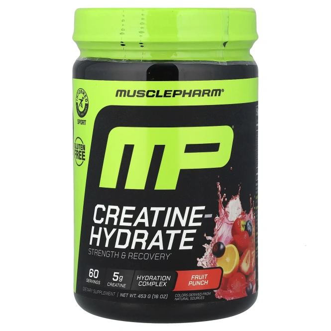 MusclePharm, гидратированный креатин, фруктовый пунш, 453 г (16 унций)