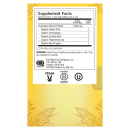 Yogi Tea, Органический имбирь, 16 чайных пакетиков, 32 г (1,12 унции)