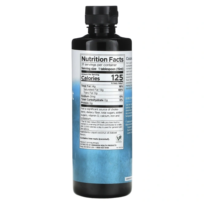 Swanson, Жидкое кокосовое масло, 473 мл (16 жидк. унц.)