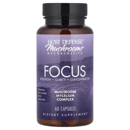 Host Defense, Mushrooms ™ Mycobenefits, Focus, 60 капсул
