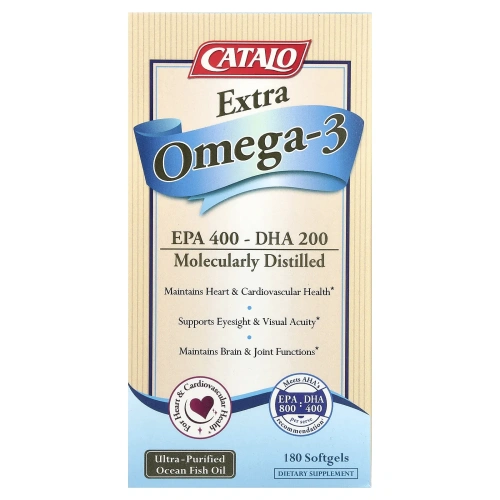 CATALO, Экстра омега-3, 180 капсул