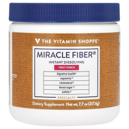 The Vitamin Shoppe, Miracle Fiber, фруктовый пунш, 217,6 г (7,7 унции)