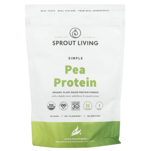 Sprout Living, Simple, гороховый белок, 1 фунт (440 г)