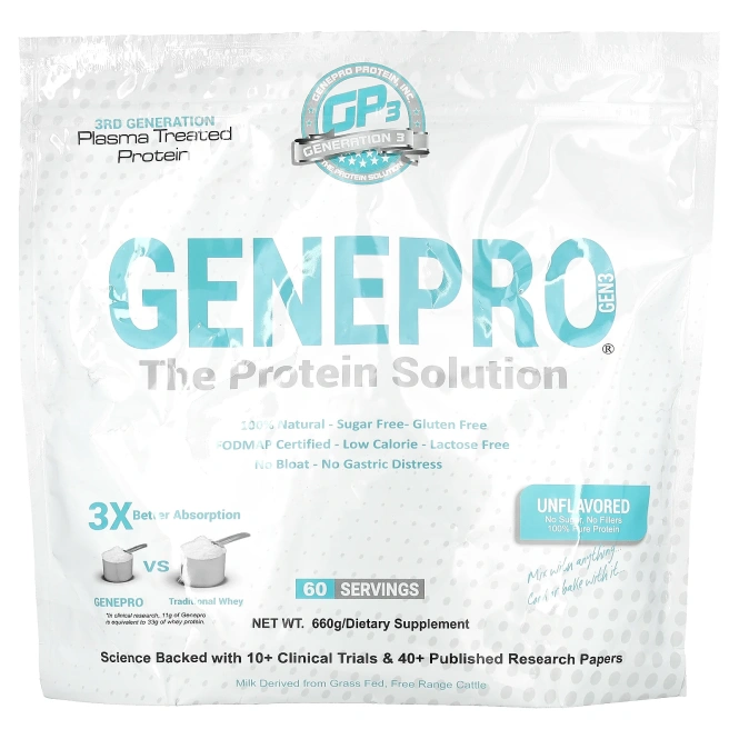 GENEPRO, The Protein Solution, протеин без добавок, 660 г