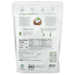 Micro Ingredients, Органическое сухое кокосовое молоко, 907 г (2 фунта)