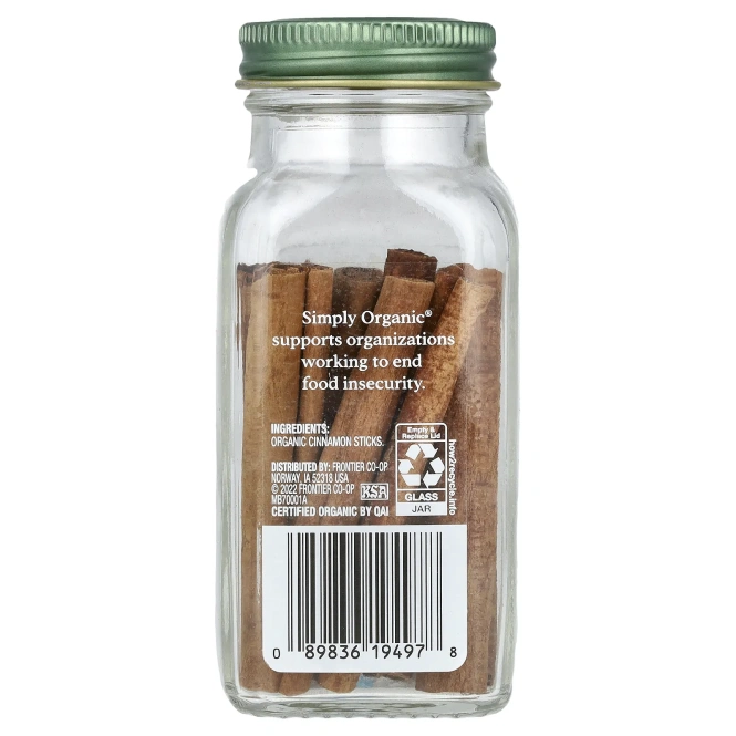 Simply Organic, палочки корицы, 32 г (1,13 унции)