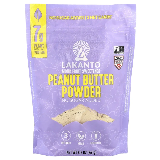 Lakanto, арахисовая паста в порошке, 241 г (8,5 унции)