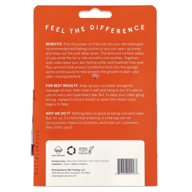 CleanLogic, Detoxify, отшелушивающее средство для тела с двойной текстурой, 1 шт.