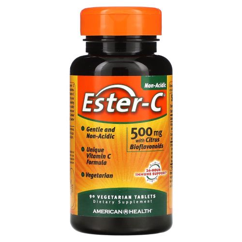 American Health, Эстер-C, 500 мг, 90 растительных таблеток