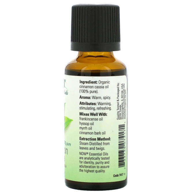 Now Foods, Органические эфирные масла, коричник китайский, 30 мл