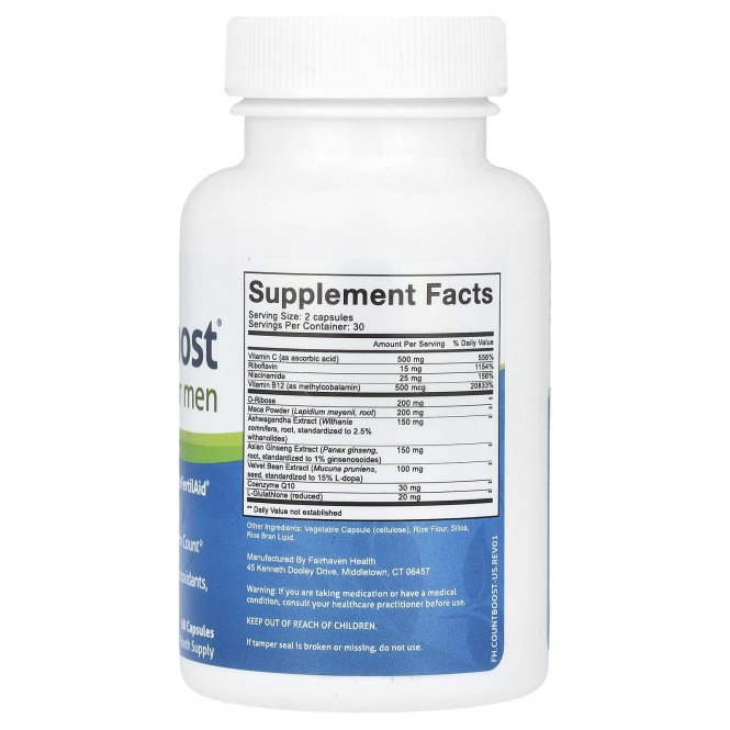 Fairhaven Health, CountBoost для мужчин, 60 капсул
