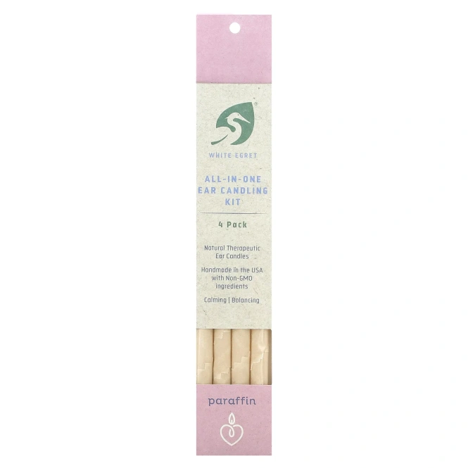 White Egret Personal Care, Парафин, лечебные свечи, 4 шт. в упаковке