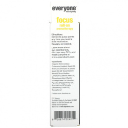 Everyone, Шариковая ароматерапия, для фокусировки, 10 мл (0,33 жидк. Унции)