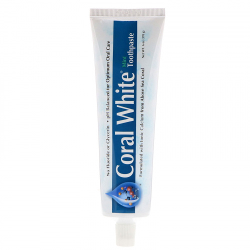 CORAL LLC, Coral White Toothpaste, Mint, 6 oz (170 g)