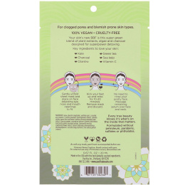 Pacifica, Super Green Detox, маска для очищения лица с капустой и углем, 0,67 ж. унц. (20 мл)