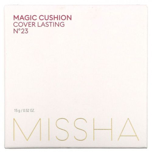 Missha, Magic Cushion Cover Lasting, SPF50 + / PA +++, натуральный бежевый № 23, 15 г (0,52 унции)