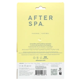 AfterSpa, многоразовые хлопковые спонжи для снятия макияжа с сумочкой для стирки, набор из 6 предметов