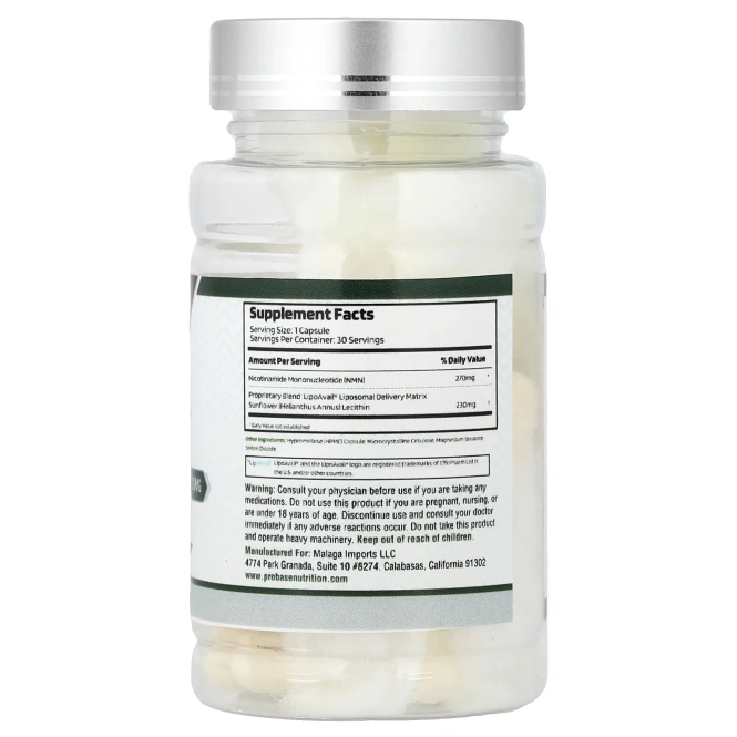 Probase Nutrition, Liposomal NMN с LipoAvail®, 30 капсул