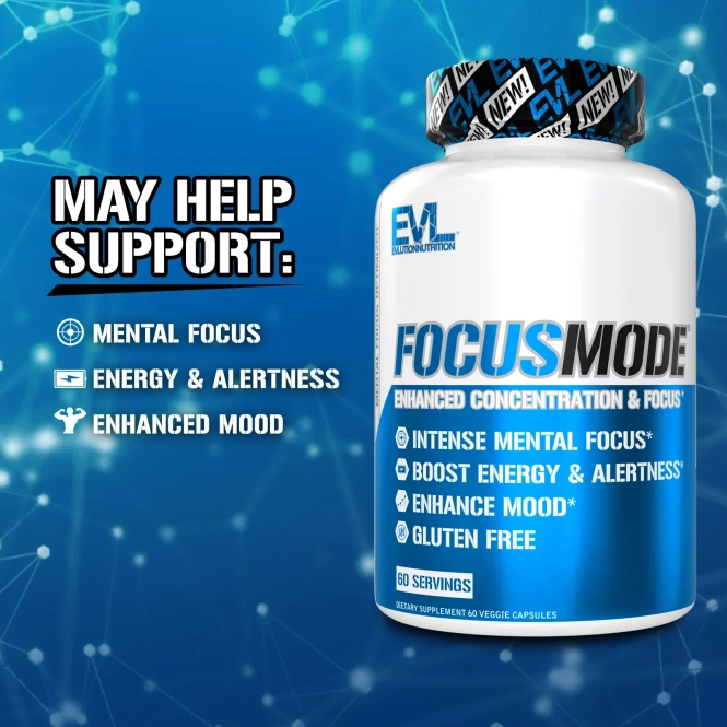 EVLution Nutrition, FocusMode®, 60 растительных капсул