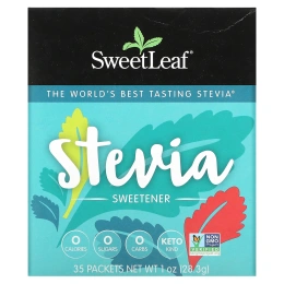 SweetLeaf Stevia, Подсластитель на основе стевии, 35 пакетиков, 28,3 г (1 унция)