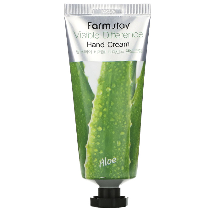 Farmstay, Visible Difference Hand Cream, Aloe, 100 g