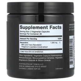 Toniiq, Ресвератрол 1000, 60 капсул