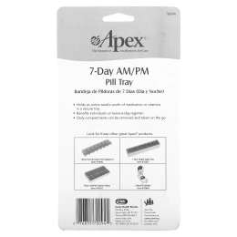 Apex, Органайзер для Таблеток на 7 Дней Утро / Вечер, 1 органайзер
