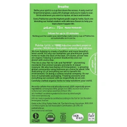 Pukka Herbs, Органическая смесь лемонграсса и имбиря, без кофеина, 20 пакетиков с травяным чаем, 36 г