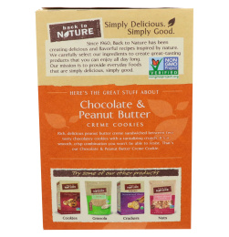 Back to Nature, Печенье из сливочного крема с шоколадом и арахисом, 272 г