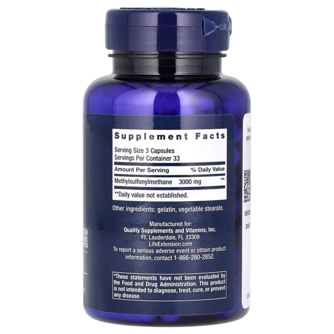 Life Extension, МСМ, 1000 мг, 100 капсул