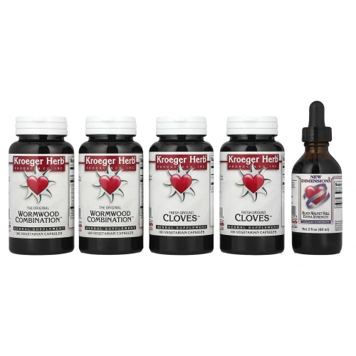 Kroeger Herb Co, Набор "Полынь", 5 флаконов