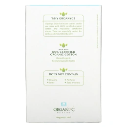 Organyc, Beauty, Органические хлопковые ватные палочки, 200 штук