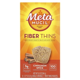 Metamucil, Fiber Thins, корица, 12 пакетиков по 22 г (0,77 унции)