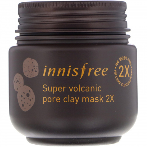 Innisfree, Super Volcanic Pore Clay Mask 2X, 3.38 oz (100 ml)