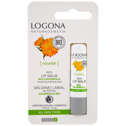 Logona Naturkosmetik, Насыщенный бальзам для губ с био-календулой, 0,15 унции (4,5 г)
