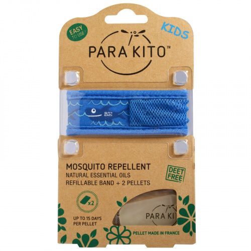 Para'kito, Браслет с репеллентом от комаров + 2 гранулы, для детей, «Будь классным(ой)», 3 шт. в наборе