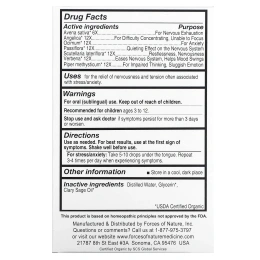 Forces of Nature, Calm Mood, органическое растительное средство, для детей от 3 до 12 лет, со вкусом фруктов, 10 мл (0,34 жидк. унц.)