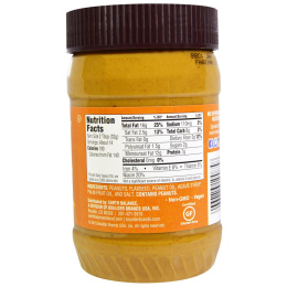 Earth Balance, Натуральное арахисовое масло с льняным семенем, хрустящее,  16 унции (453 г)